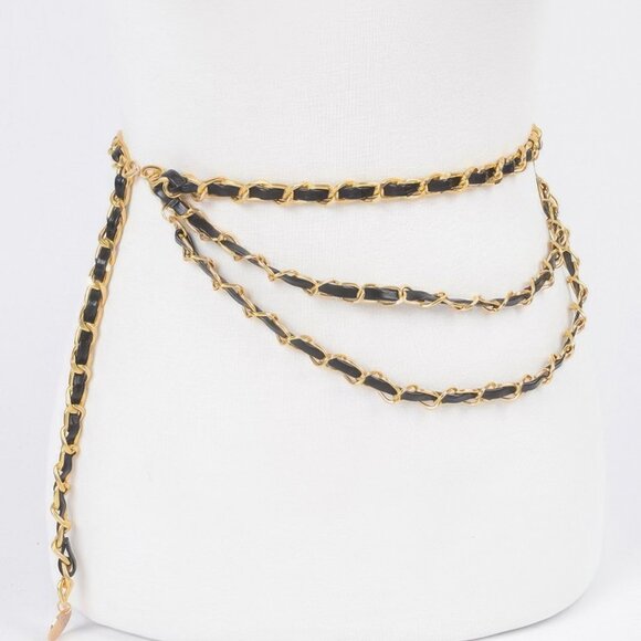 Metal Pu Plus Size Chain Belt - Picture 1 of 4